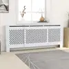 Image de vidaXL Cache-radiateur MDF Blanc 205 cm