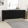 Image de vidaXL Cache-radiateur MDF Noir 205 cm