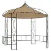 Image de vidaXL Belvédère 300x290 cm Taupe Rond