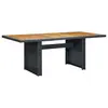 Image de vidaXL Table de jardin Gris foncé Résine tressée et bois d'acacia