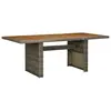 Image de vidaXL Table de jardin Marron Résine tressée et bois d'acacia massif