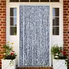 Image de vidaXL Moustiquaire Bleu et blanc 90x200 cm Chenille