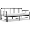 Image de vidaXL Cadre de canapé-lit extensible sans matelas Noir Métal 90x200cm