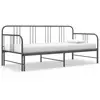 Image de vidaXL Cadre de canapé-lit extensible sans matelas gris métal 90x200cm