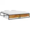 Image de vidaXL Cadre de lit sans matelas noir métal 200x200 cm