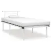 Image de vidaXL Cadre de lit sans matelas blanc métal 90x200 cm