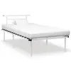 Image de vidaXL Cadre de lit sans matelas blanc métal 100x200 cm