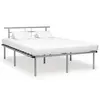 Image de vidaXL Cadre de lit sans matelas gris métal 140x200 cm