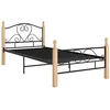 Image de vidaXL Cadre de lit sans matelas noir métal 90x200 cm