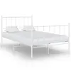 Image de vidaXL Cadre de lit sans matelas blanc métal 120x200 cm