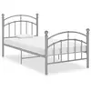 Image de vidaXL Cadre de lit sans matelas gris métal 90x200 cm