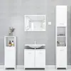 Image de vidaXL Ensemble de meubles salle de bain 4 pcs blanc bois d ingénierie