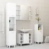 Image de vidaXL Ensemble de meubles de salle de bain 4pcs Blanc Bois ingénierie
