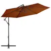 Image de vidaXL Parasol de jardin en porte-à-faux avec mât en aluminium