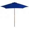 Image de vidaXL Parasol de jardin avec mât en bois bleu 270 cm