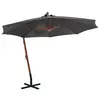 Image de vidaXL Parasol de jardin suspendu avec mât anthracite bois de sapin