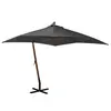 Image de vidaXL Parasol de jardin suspendu avec mât Anthracite bois de sapin