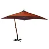 Image de vidaXL Parasol de jardin suspendu avec mât terre cuite bois de sapin