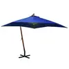 Image de vidaXL Parasol de jardin suspendu avec mât bleu azuré bois de sapin