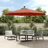 Image de vidaXL Parasol de jardin en porte-à-faux avec lumières LED terre cuite