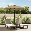Image de vidaXL Tissu de remplacement pour parasol d'extérieur Taupe 300 cm