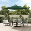 Image de vidaXL Tissu de remplacement pour parasol déporté Vert 350 cm