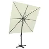 Image de vidaXL Parasol de jardin à 4 niveaux avec mât en aluminium sable