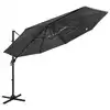 Image de vidaXL Parasol de jardin à 4 niveaux avec mât en aluminium anthracite