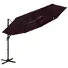 Image de vidaXL Parasol de jardin à 4 niveaux mât en aluminium rouge bordeaux