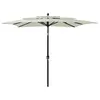 Image de vidaXL Parasol de jardin à 3 niveaux avec mât en aluminium sable