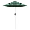 Image de vidaXL Parasol de jardin à 3 niveaux avec mât en aluminium vert 2 m