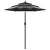 Image de vidaXL Parasol de jardin à 3 niveaux avec mât en aluminium anthracite