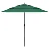 Image de vidaXL Parasol de jardin à 3 niveaux avec mât en aluminium vert 2,5 m