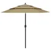 Image de vidaXL Parasol de jardin à 3 niveaux avec mât en aluminium taupe 2,5 m