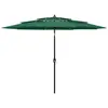 Image de vidaXL Parasol de jardin à 3 niveaux avec mât en aluminium vert 3 m