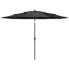 Image de vidaXL Parasol de jardin à 3 niveaux avec mât en aluminium anthracite