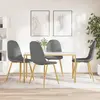 Image de vidaXL Chaises à manger lot de 4 Gris clair Velours