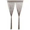 Image de vidaXL Rideau en macramé Taupe 140x240 cm Coton