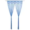 Image de vidaXL Rideau en macramé Bleu 140x240 cm Coton