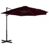 Image de vidaXL Parasol de jardin en porte-à-faux avec mât en aluminium rouge