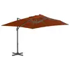 Image de vidaXL Parasol de jardin en porte-à-faux avec mât en aluminium