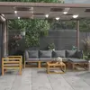 Image de vidaXL Salon de jardin 7 pcs avec coussin Bois d'acacia solide