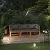 Image de vidaXL Canapé de jardin à 3 places avec coussin Bois d'acacia massif