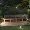 Image de vidaXL Canapé de jardin à 4 places avec coussin Bois d'acacia massif