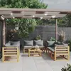 Image de vidaXL Salon de jardin 9 pcs avec coussin Bois d'acacia solide