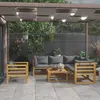 Image de vidaXL Salon de jardin 7 pcs avec coussin Bois d'acacia solide