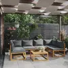 Image de vidaXL Salon de jardin 7 pcs avec coussin Bois d'acacia solide