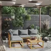 Image de vidaXL Salon de jardin 5 pcs avec coussin Bois d'acacia solide