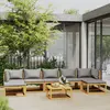Image de vidaXL Salon de jardin 8 pcs avec coussin Bois d'acacia solide