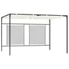 Image de vidaXL Belvédère avec auvent rétractable 3x4x2,3 m Crème 180 g/m²
